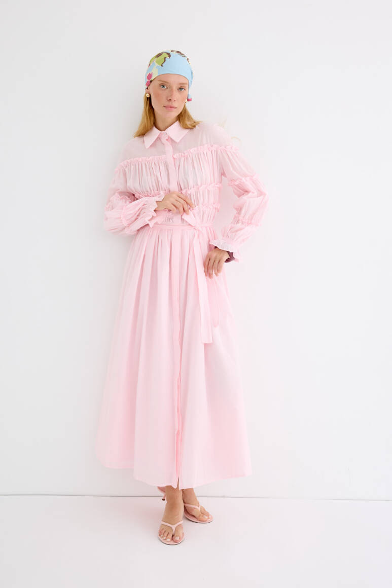 Daisy Vual Elbise Soft Pembe - 11